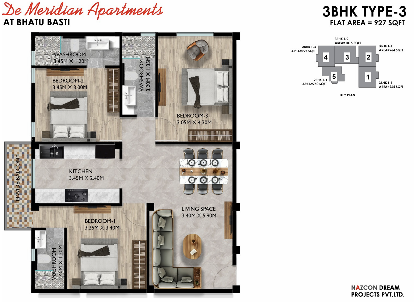 3BHK Type 3